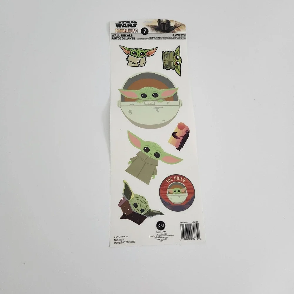Star Wars The Mandalorian Grogu Baby Yoda Wall Decals RoomMates -‎ 10 sheets